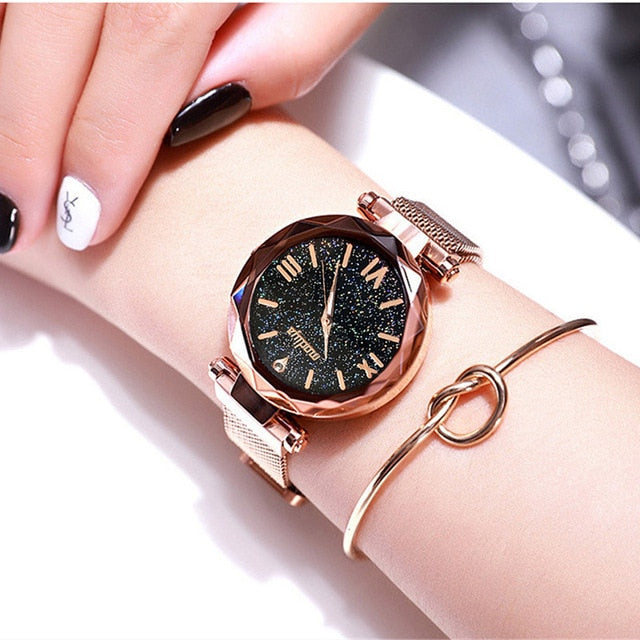 Fashion starry sky wrist on sale watch