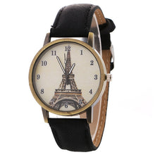 Load image into Gallery viewer, luxury designer Eiffel tower-patterned women&#39;s watch bronze vintage denim band  watches women fashion watch 2018