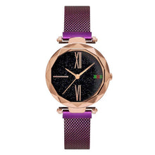 Load image into Gallery viewer, Women Watches Rose Gold Stardust Starry Sky Luxury Magnet Mesh Band Rhinestones Quartz Wristwatch Ladies Female Diamond Watch