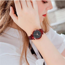 Load image into Gallery viewer, Women Watches Rose Gold Stardust Starry Sky Luxury Magnet Mesh Band Rhinestones Quartz Wristwatch Ladies Female Diamond Watch