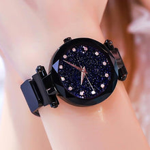 Load image into Gallery viewer, Women Watches Rose Gold Stardust Starry Sky Luxury Magnet Mesh Band Rhinestones Quartz Wristwatch Ladies Female Diamond Watch