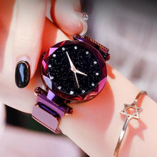 Load image into Gallery viewer, Women Watches Rose Gold Stardust Starry Sky Luxury Magnet Mesh Band Rhinestones Quartz Wristwatch Ladies Female Diamond Watch