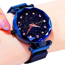 Load image into Gallery viewer, Women Watches Rose Gold Stardust Starry Sky Luxury Magnet Mesh Band Rhinestones Quartz Wristwatch Ladies Female Diamond Watch